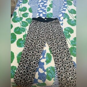 Diane Von Furstenberg Black and White Patterned Pants